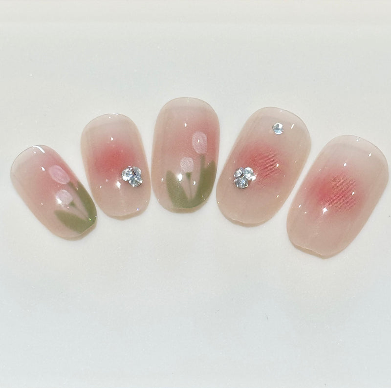 🌷Summer Flower Press On Nails (24pcs)