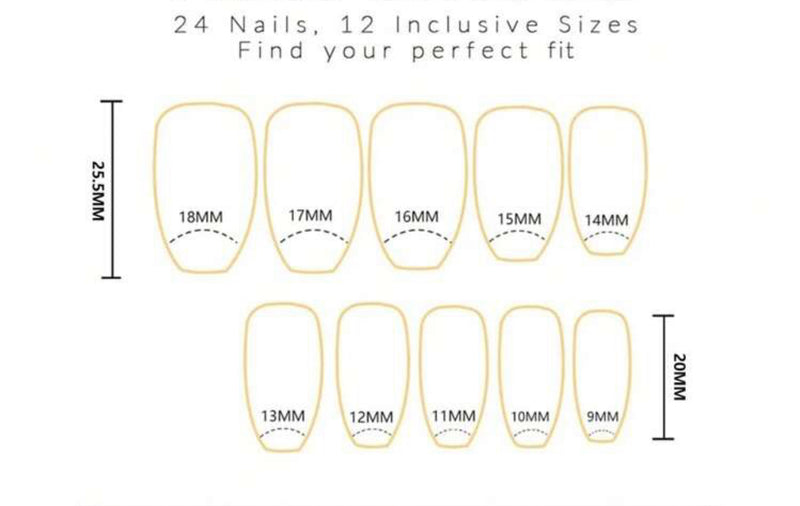 Fashion Matt Pink & Grey Rhinestone Press On Nails (24pcs)