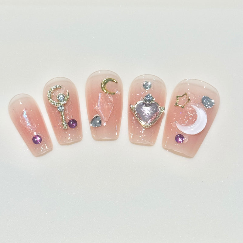 🌙 Fantasy Magician Press On Nails (24pcs)