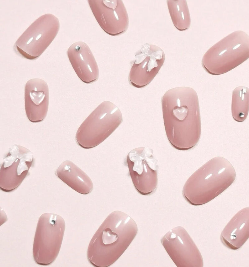 Everyday Pink Princess Press On Nails (24pcs)