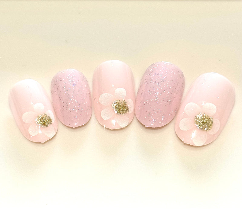 🌸Pink Blossom Press On Nails (24pcs)