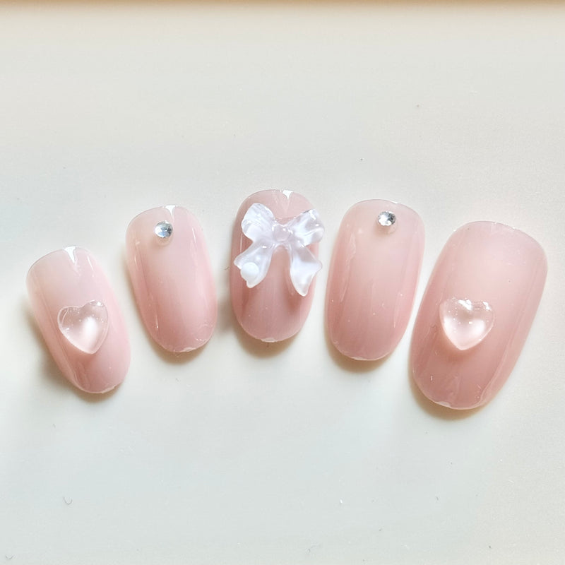 Everyday Pink Princess Press On Nails (24pcs)