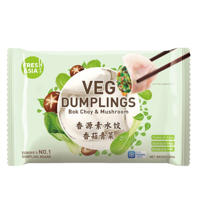 Freshasia Bok Choy & Mushroom Dumplings 450g