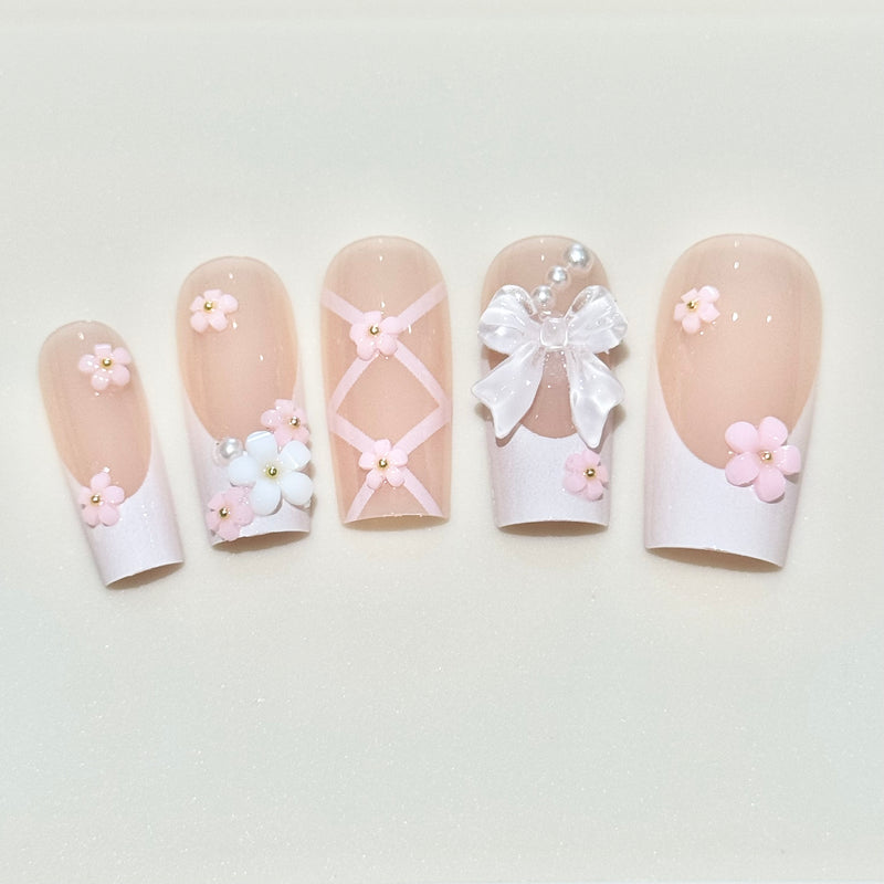 🌸 Sakura Princess Press On Nails