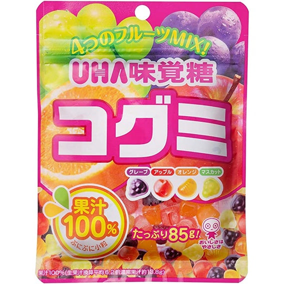 UHA Kogumi Assorted Fruuts  Flavour Gummy Candy 85g