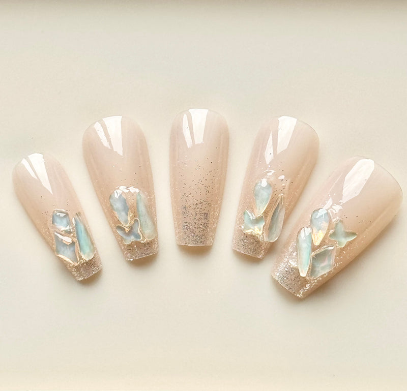 Bling Bling Mermaid Press On Nails (24pcs)