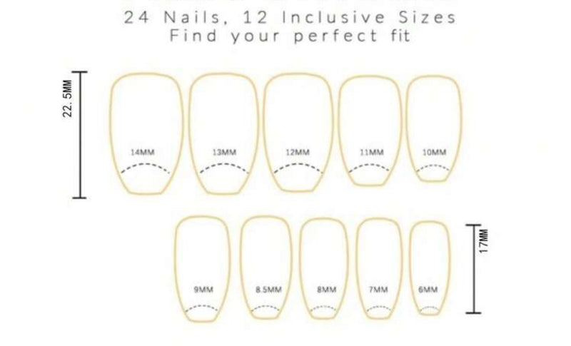 Brown Rhombus & Grid Press On Nails (24pcs)