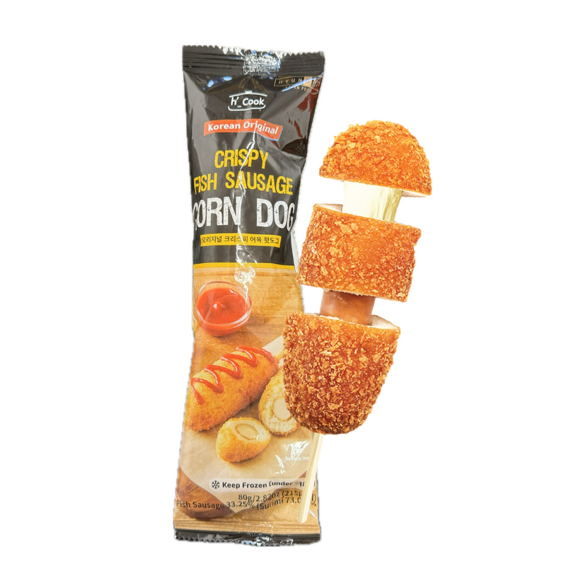 ❄️ Korean Crispy Fish Sausage Corndog 80g (1)