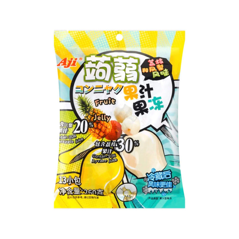 AJI Konjac Jelly - Lychee & Pineapple Flavour 260g (13 sachets)