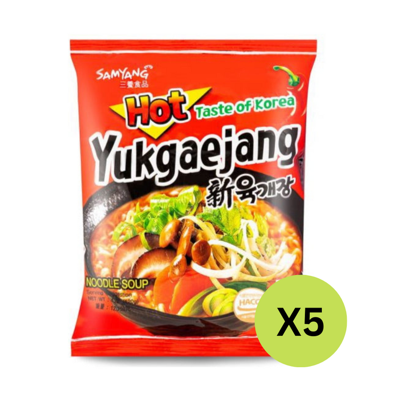 Samyang Hot Yukgaejang Mushroom Flavour Ramen (5*120g)