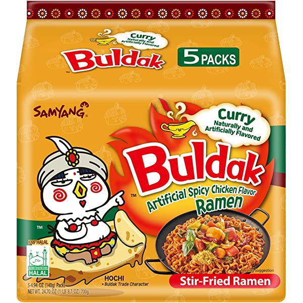 Samyang Buldak Curry Hot Chicken Flavour Ramen (5*140g)