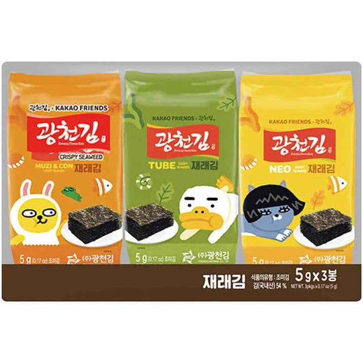 Kakao Friends Crispy Seaweed (5g*3pack)