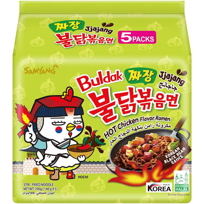 Samyang Buldak Jiajang Hot Chicken Flavour Ramen (5*140g)