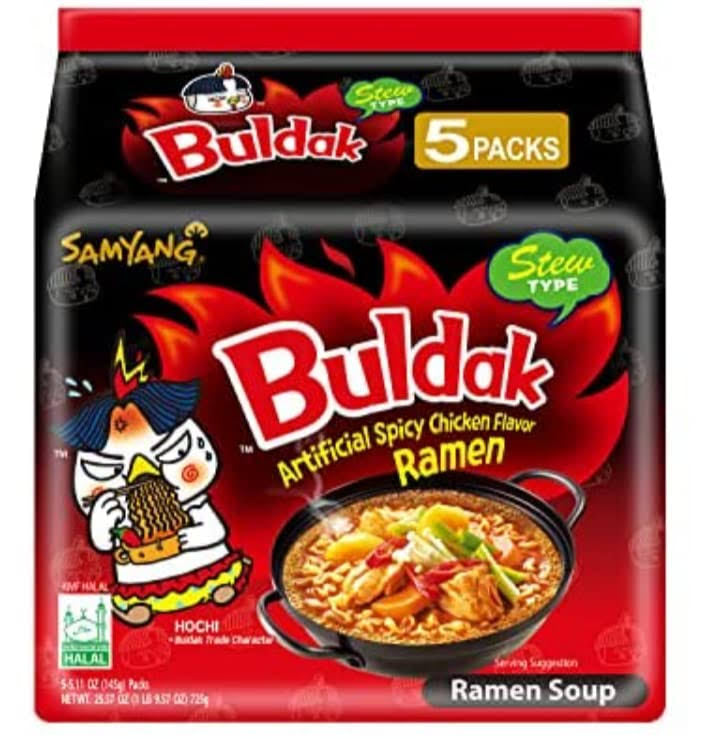 Samyang Buldak Stew Hot Chicken Ramen Soup (5*145g)